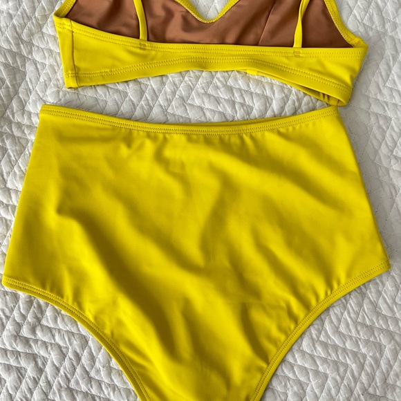 NWT Nu Swim Yellow Bikini Set - Picture 4 of 4